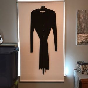 Max Studio size small black tie sweater